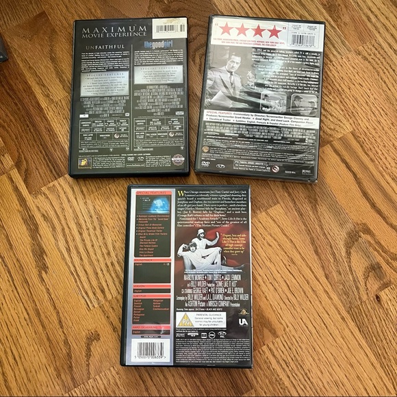 NWT/EUC Set of 4 Comedy & Thriller DVDs (Unfaithful/The Good Girl/Some Like Hot) - Picture 3 of 13